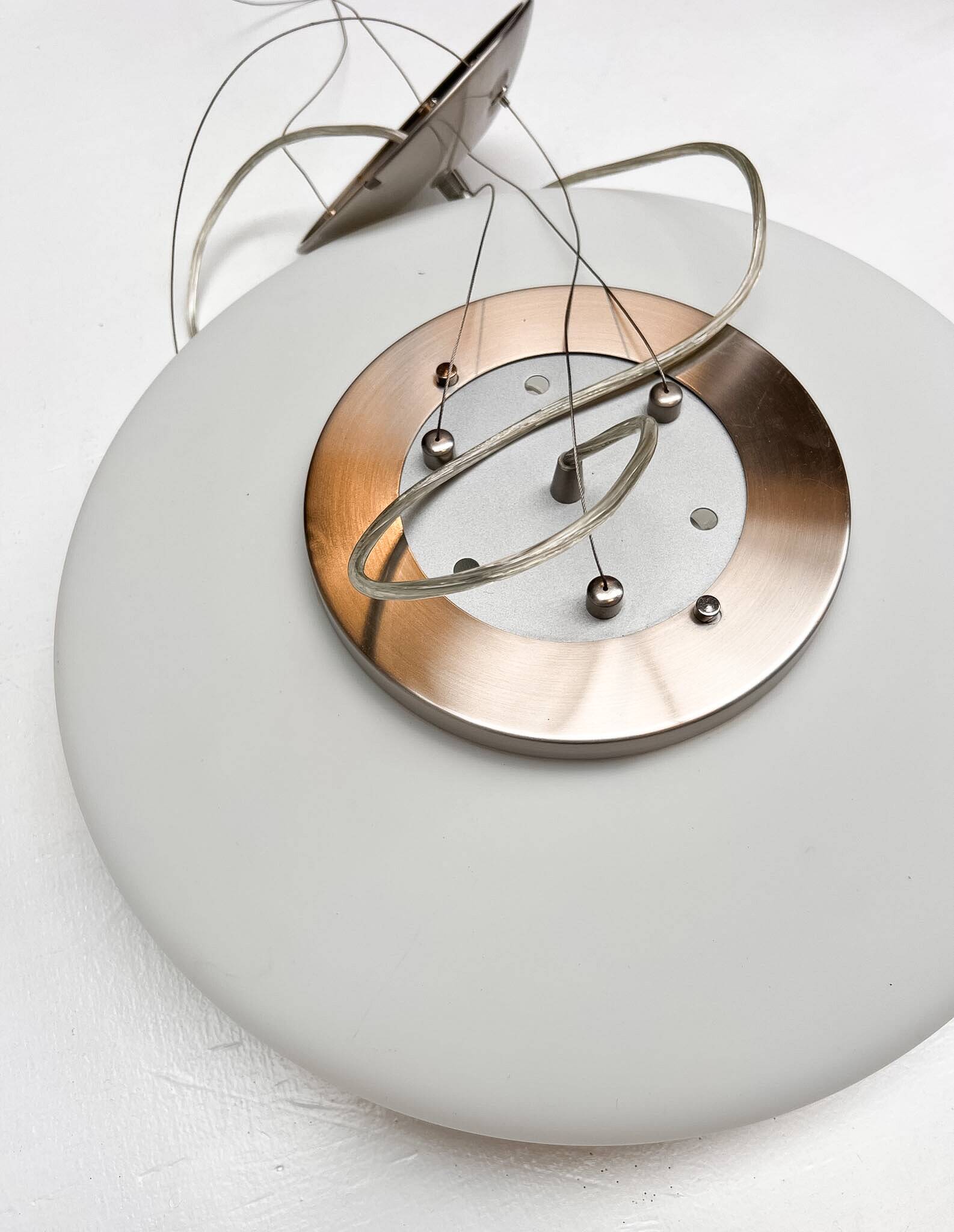 Opal glass Zoxx pendant lamp, 1990s