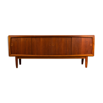 Vintage teak sideboard with drawers and sliding doors, 1960s