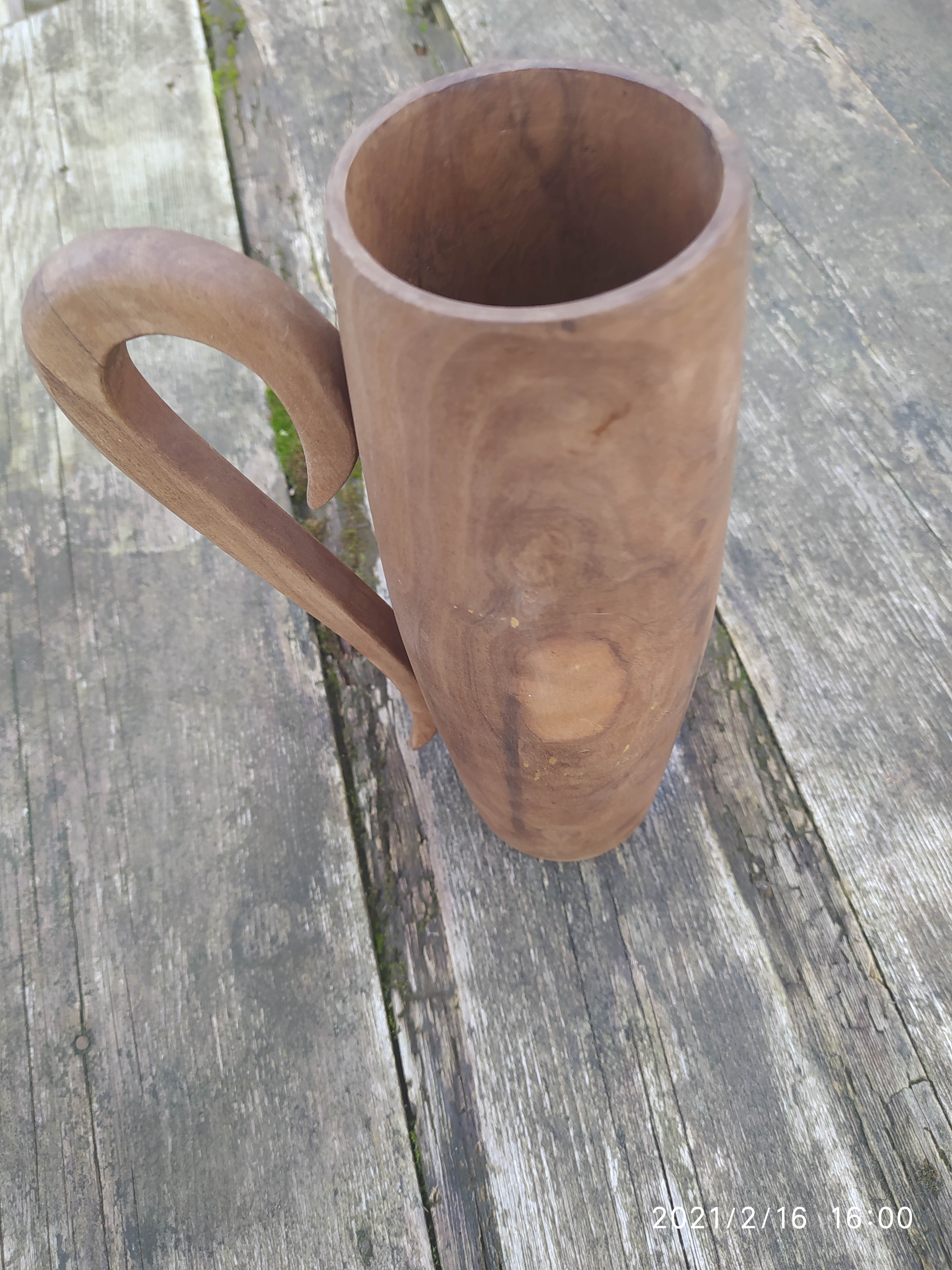 Vintage wooden vase