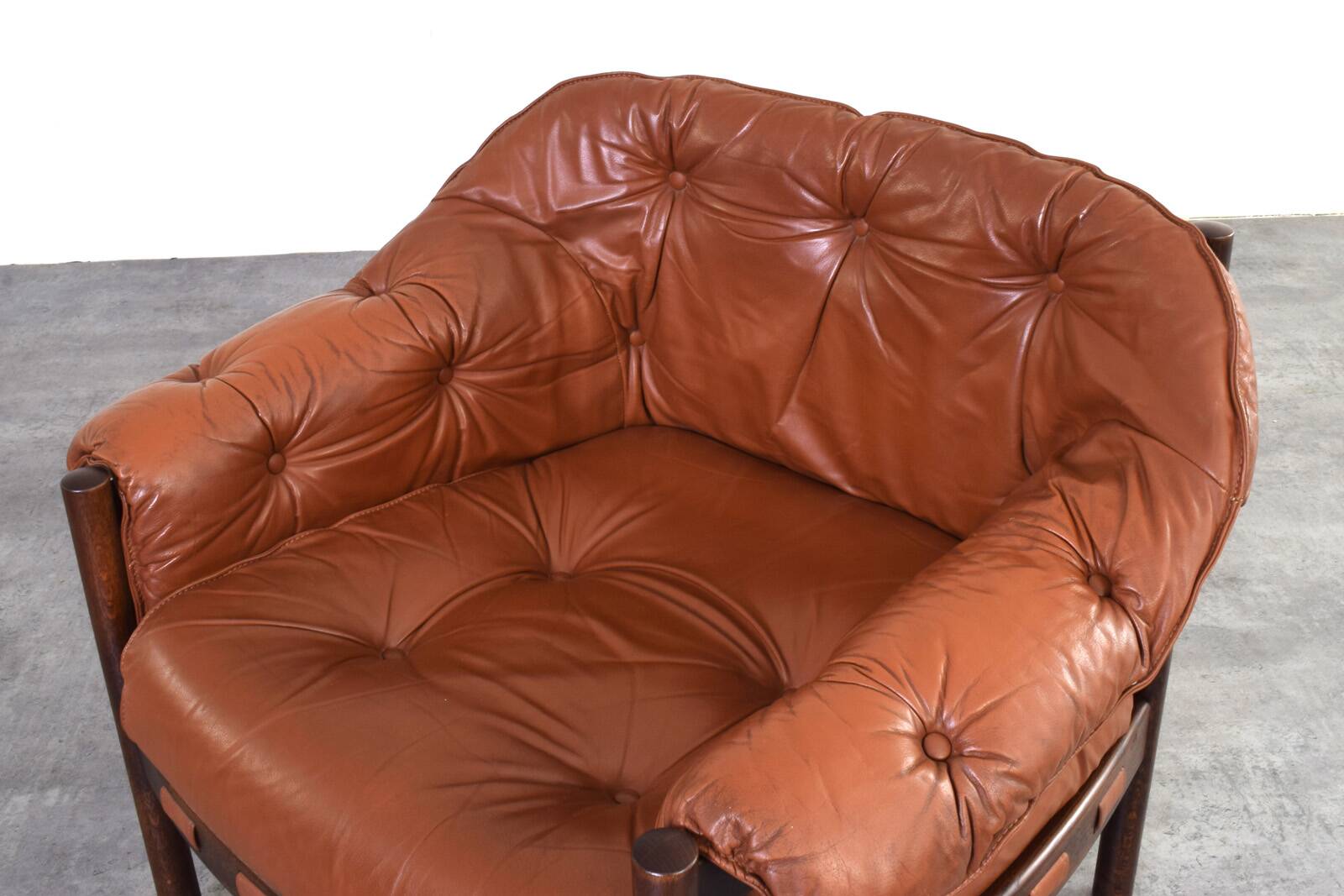 Mid-Century Oak & Leather Armchair by Arne Norell for Coja, 1960s.