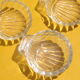 Lot de 5 coupelles en forme de coquillage en verre transparent