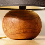 Wooden bedside lamp, ball foot