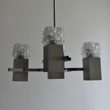 Cubic chandelier house sciolari 4 burners chrome 70s