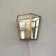 Brass wall lamp, mirror 50s