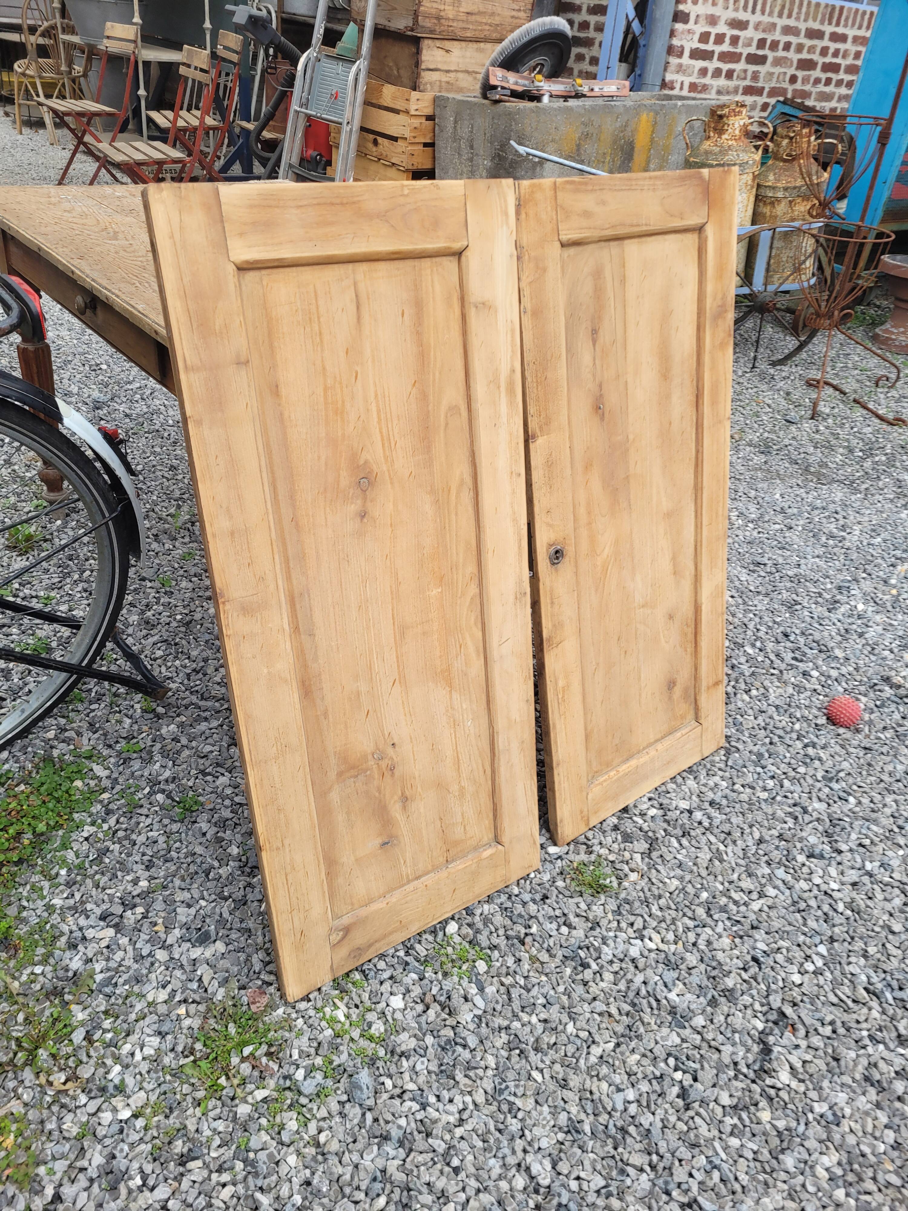 Paire de portes ancienne en merisier