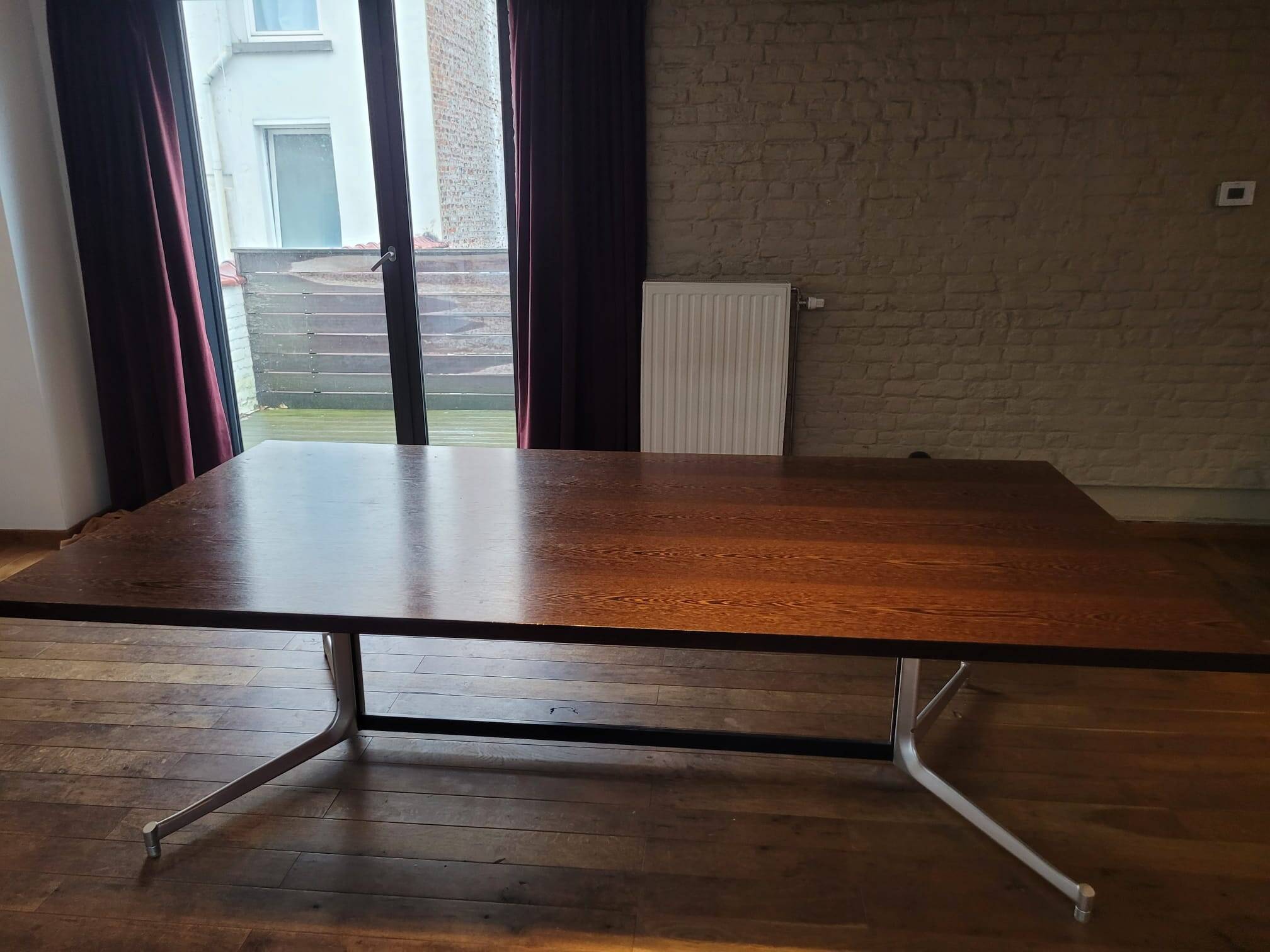 very large Table or desk by Preben Fabricius & Jørgen Kastholm for Kill International, 1960s