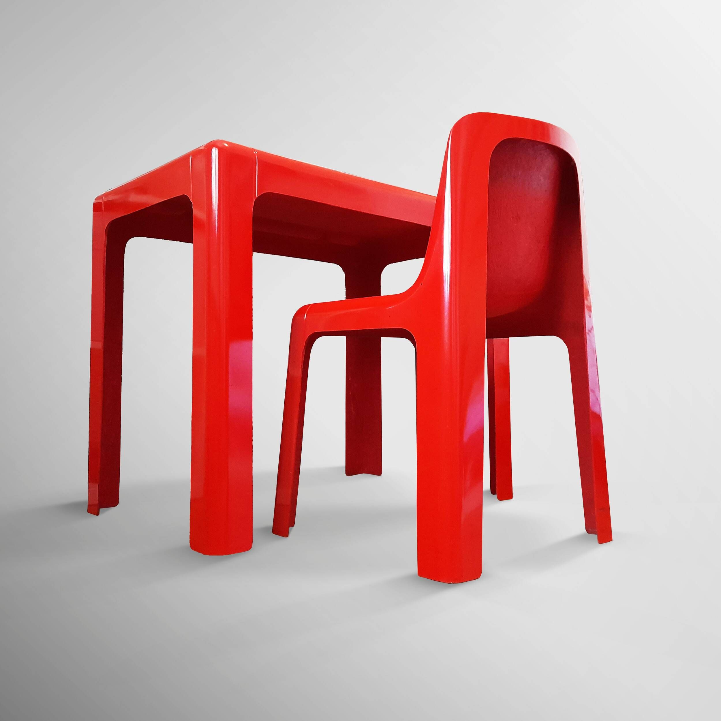 Ozoo 700 Chair and Desk by Marc Berthier for DAN, France, 1970s