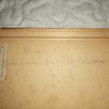 Old impressionist painting "the garden of the massena museum" sign pierre villain