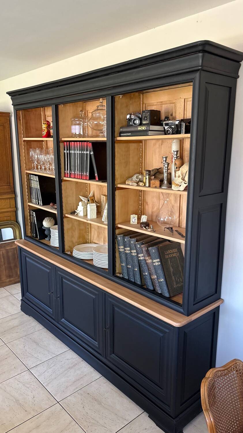 Library in solid cherry wood