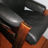 Mid century Danish leather reclining lounge chair