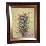 Declercq flowers oil painting frame on canvas