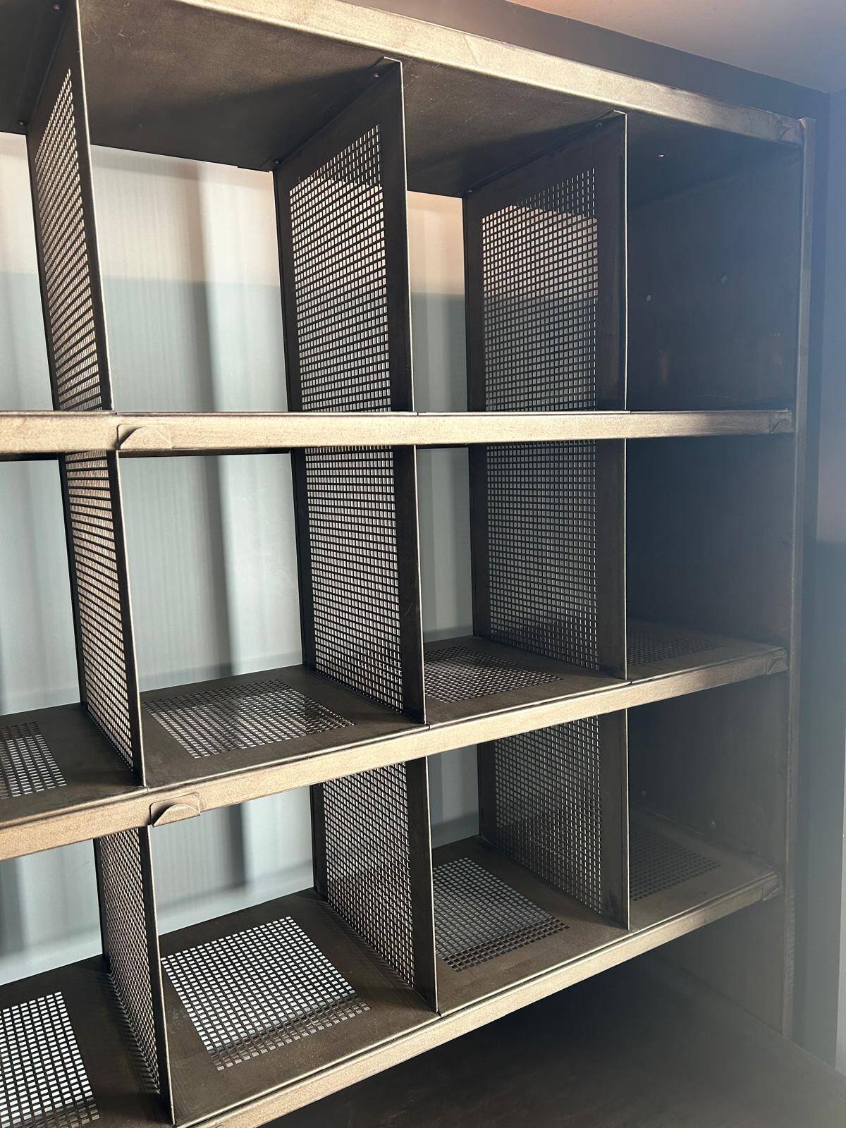 Postal sorting furniture with stool