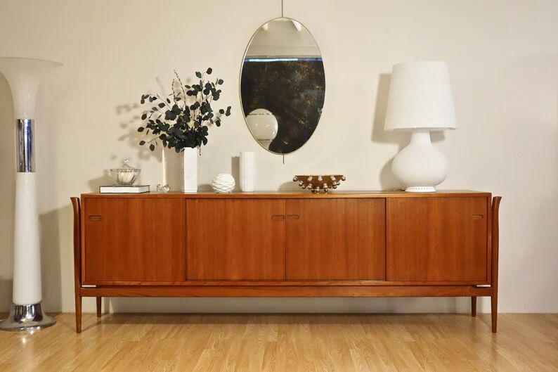 Scandinavian teak sideboard attributed to Finn Juhl, Denmark 1960s