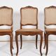 Series of 5 cane chairs, backs and seats, Louis XV style
