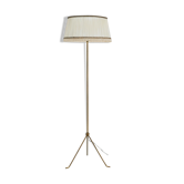Lampadaire tripode vintage en laiton