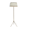 Lampadaire tripode vintage en laiton