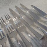 6 fish cutlery sets 12p silver plated metal goldsmith Christofle Concorde
