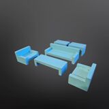 Modernist miniature furniture set made from wood, Germany 1920s