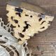 Antique wall console in wood and gilded stucco.