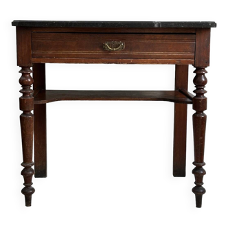 Small desk in wood and black marble 19th century