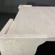 Large square coffee table in travertine by Claude Berraldacci. 1990s. France.