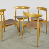 FRITZ HANSEN / “heart” dining chairs, FH4103 / Hans J. Wegner / Denmark 50s