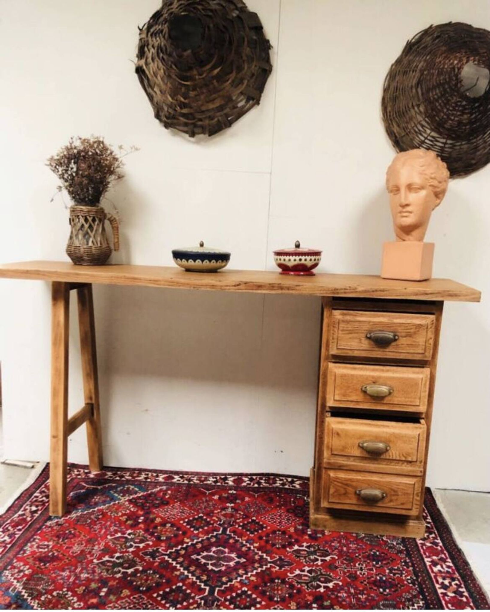 Old oak console
