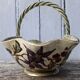 Basket trinket bowl Keller and Guerin Lunéville art nouveau