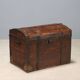 Antique chest in stained oak and iron, Italy, 19th century.
