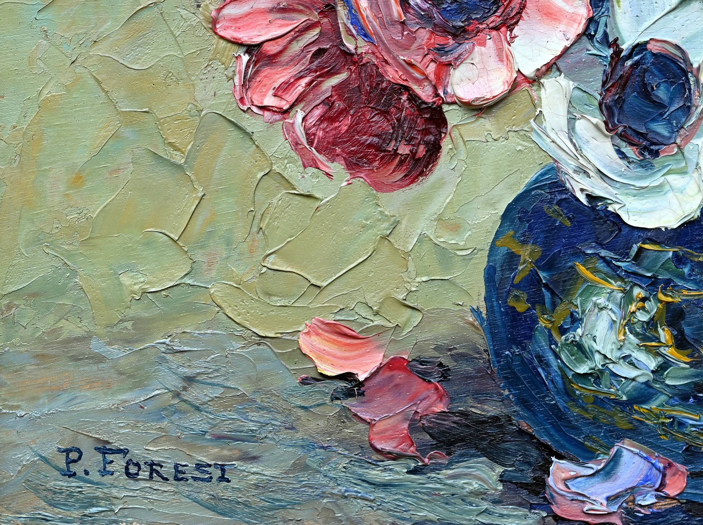 Bouquet of anemones by Pierre Forest (1881-1981), painter from Nice