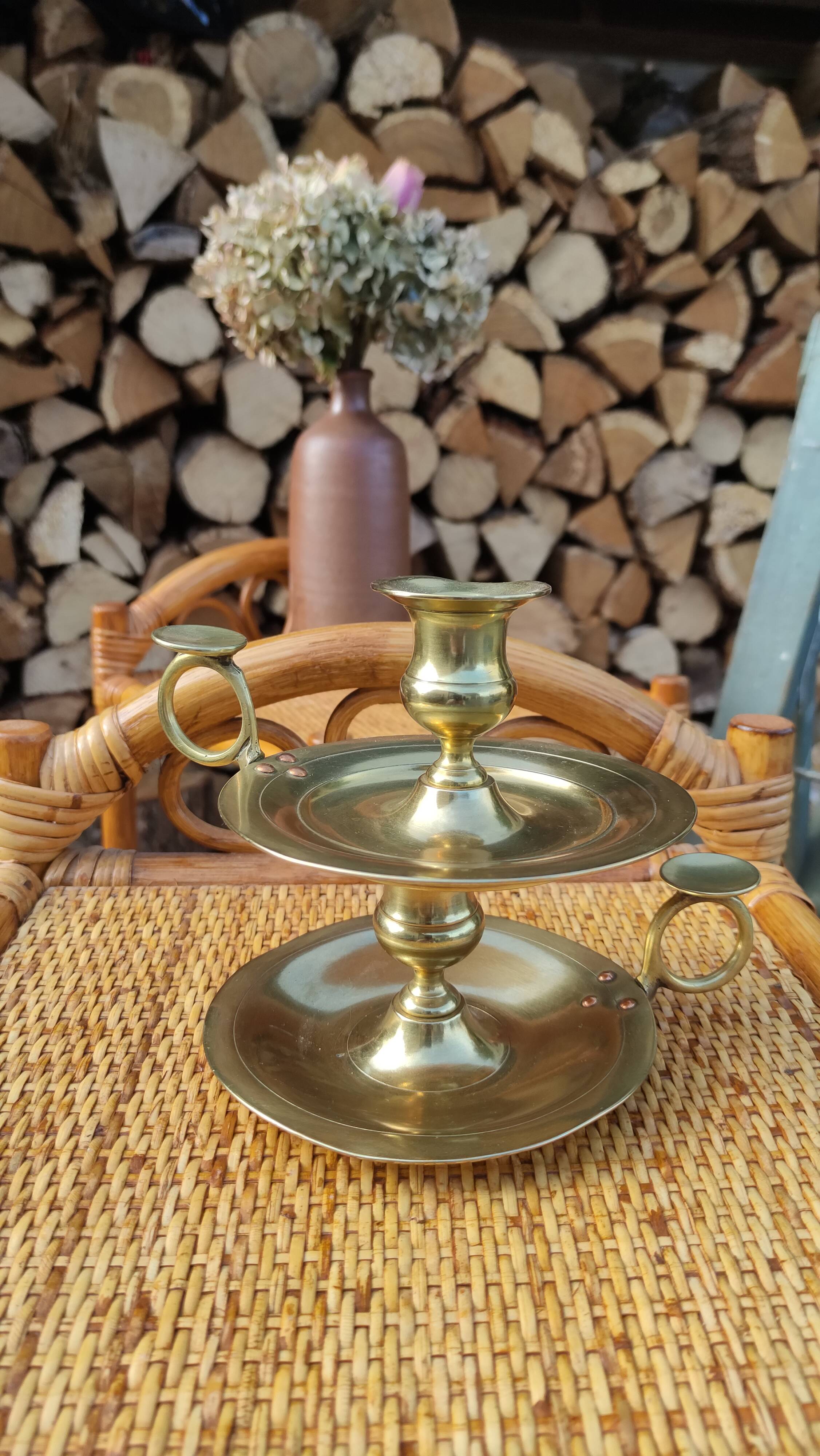 Pair of vintage candle holders