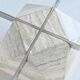 Diamond shaped coffee table in travertine and chrome Italy 1960