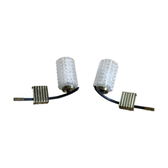 Pair of 60s metal sconces