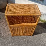 Vintage rattan shelf cabinet furniture