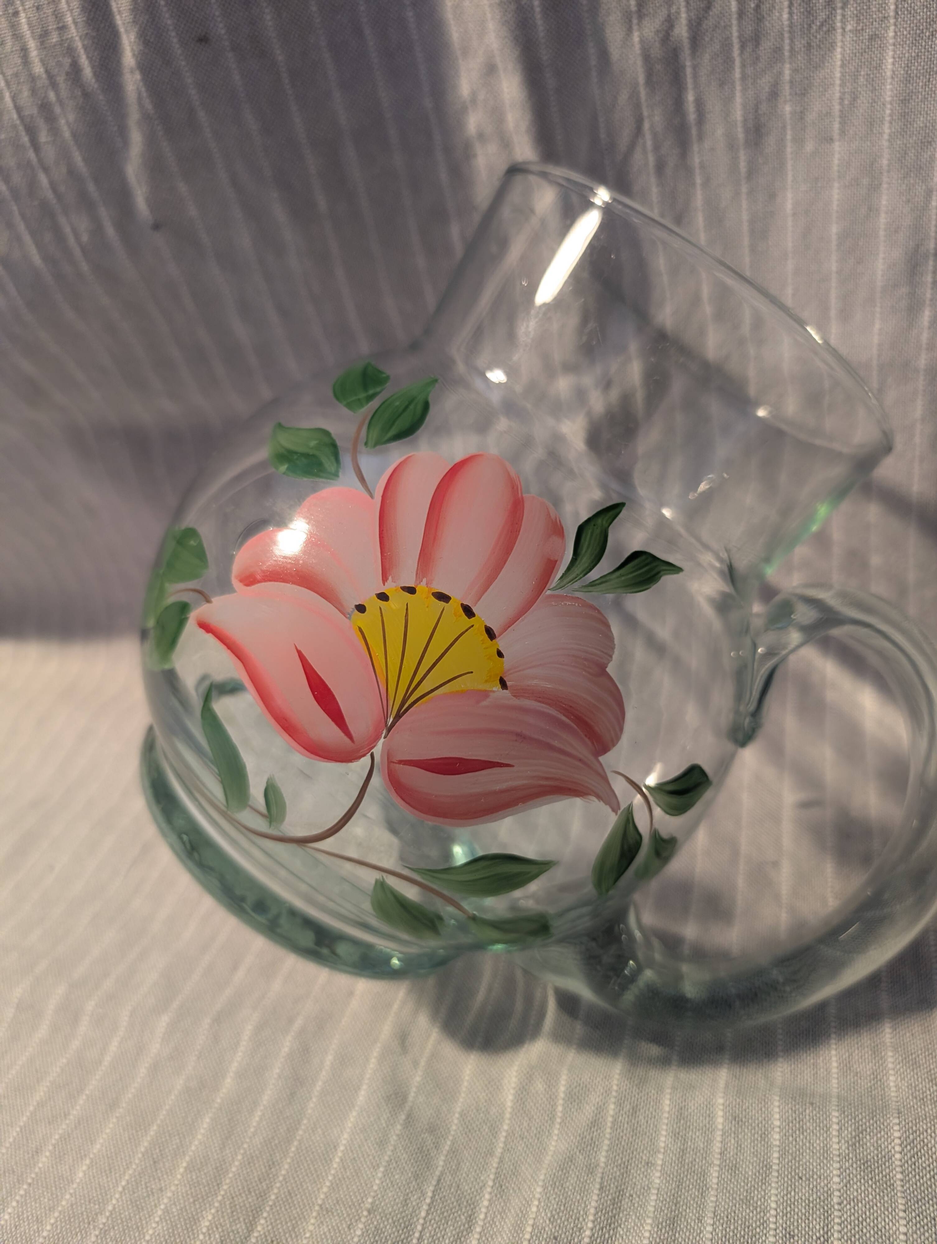 Decorative jug with floral pattern