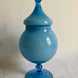 Blue opaline cup, bathroom decoration