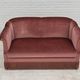 1960s, Danish 2-seater sofa, original pink furniture velour.