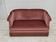1960s, Danish 2-seater sofa, original pink furniture velour.