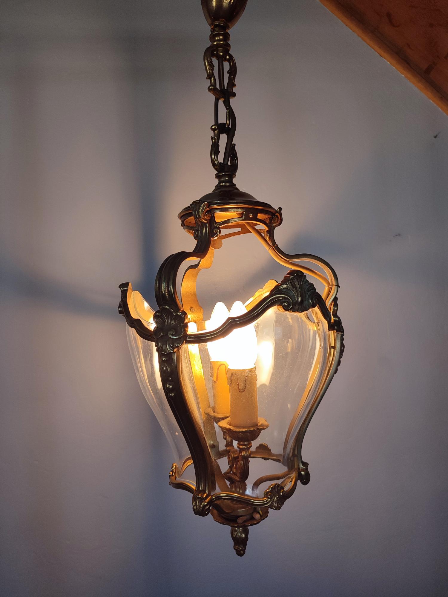 Suspension en bronze vintage