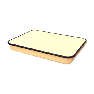 Plat en tôle émaillée 34cm x 25cm