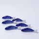 6 porcelain koi carp chopstick/knife rests, China, 1960s-1980s