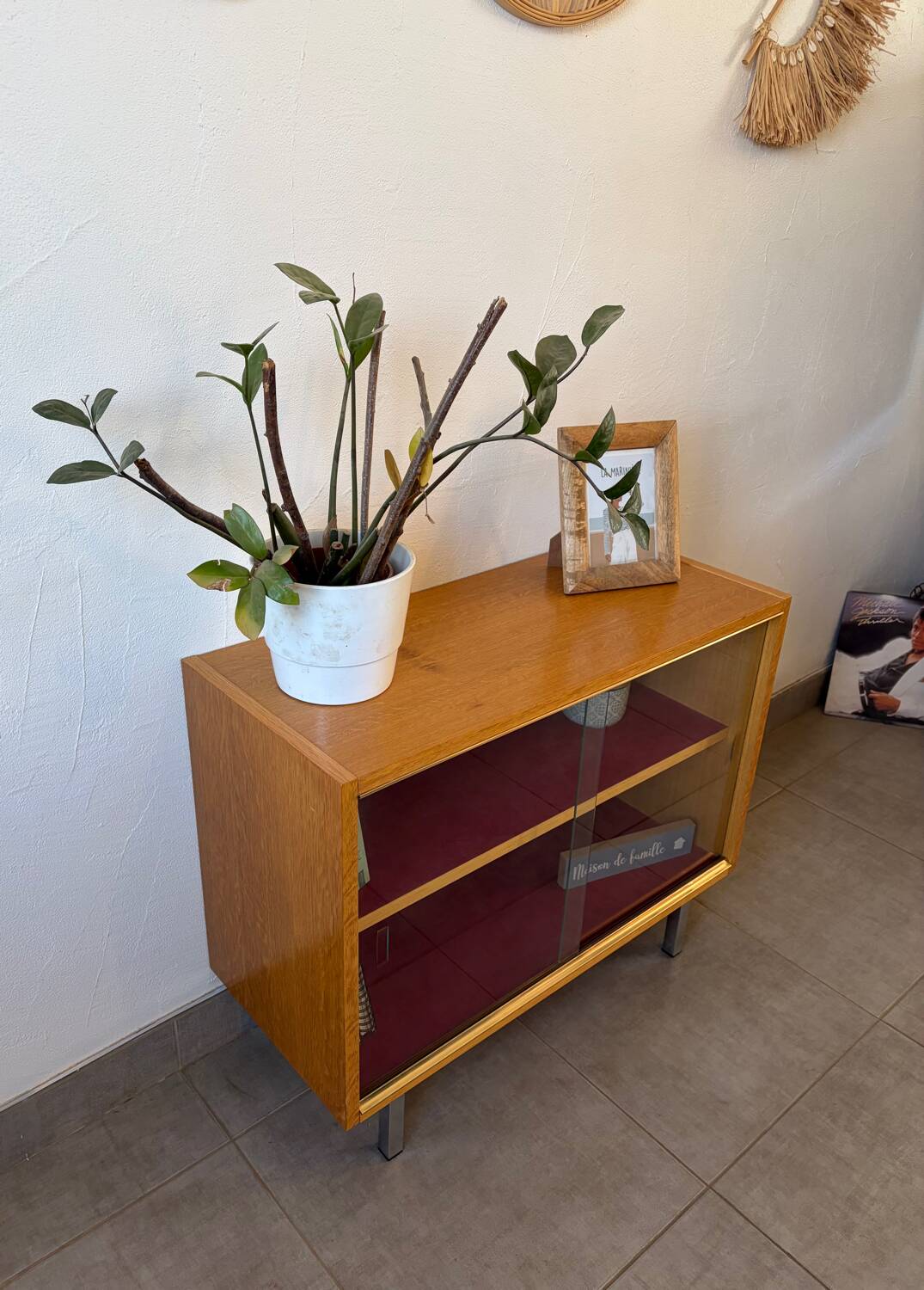 Vintage display cabinet from the 1960s