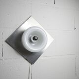 Ceiling light Doria Leuchten 1960, Germany, Alu Opaline + bulb
