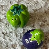 Ensemble sel et poivre en barbotine