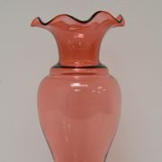 Art Czech glass vase, by Glasswork Novy Bor, 1950s