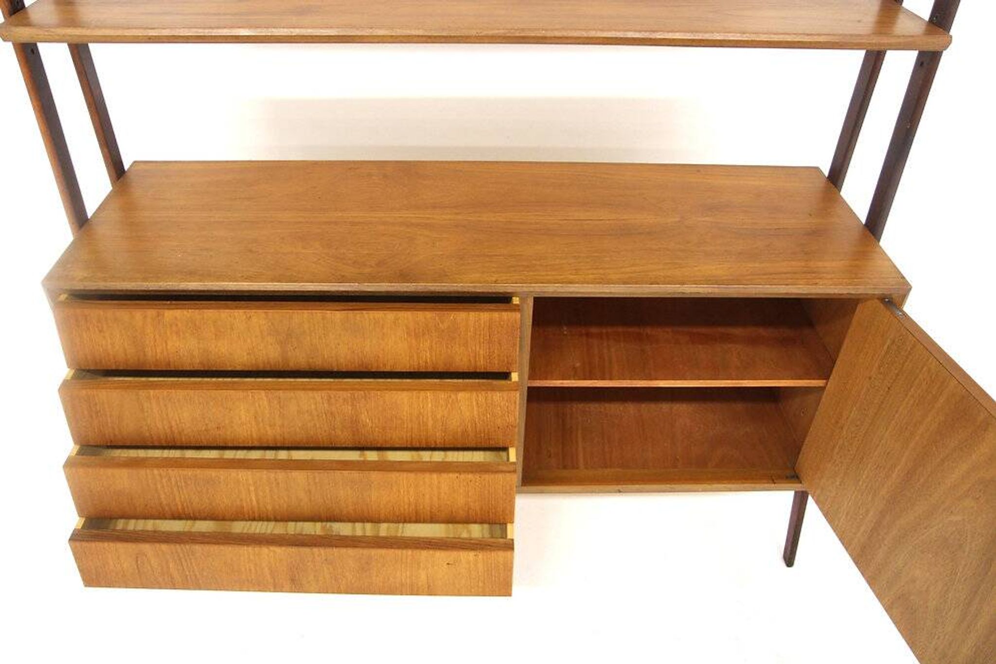 Bibliothèque scandinave en teck, Suède, 1960