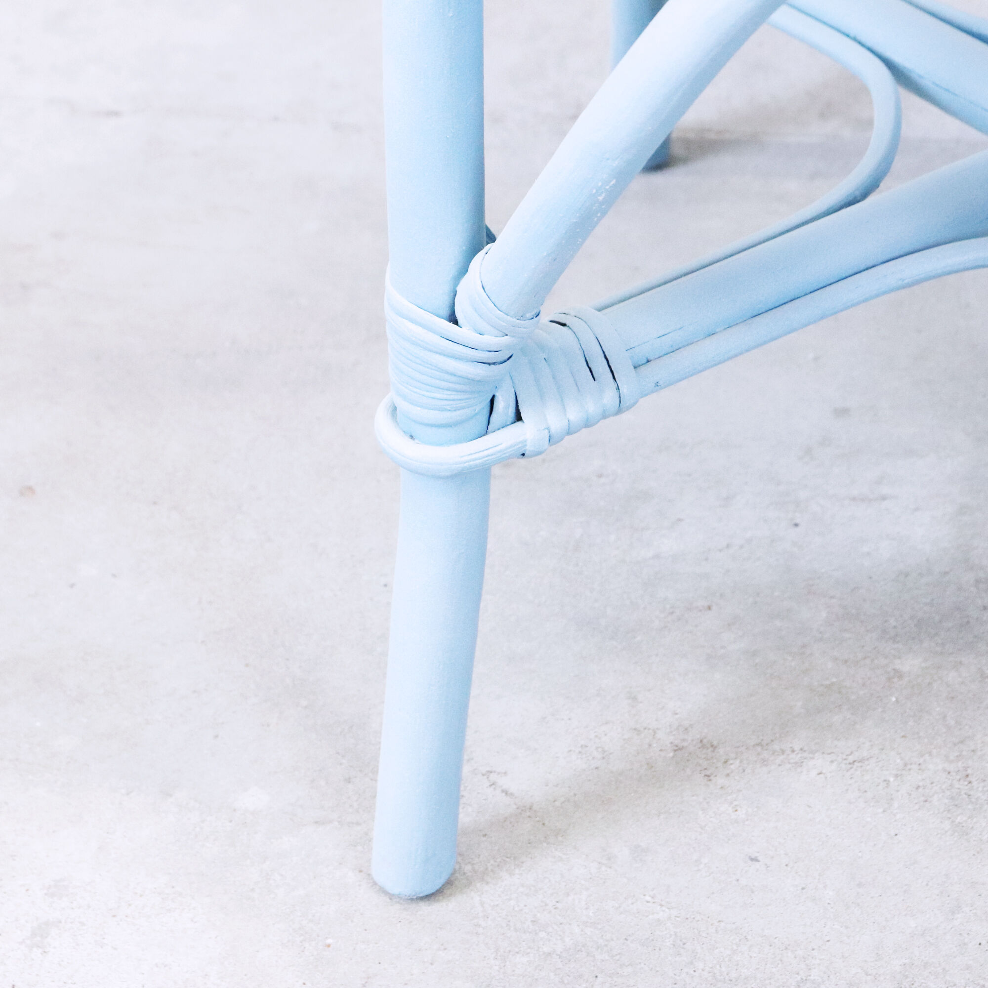 Nordic blue braided rattan armchair