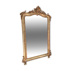 Miroir en bois et stuc
