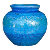 Aldo Londi ceramic for Bitossi, vintage vase, collection, Rimini blue vase, interior decoration