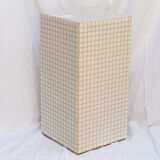 white column side table 66x33 cm